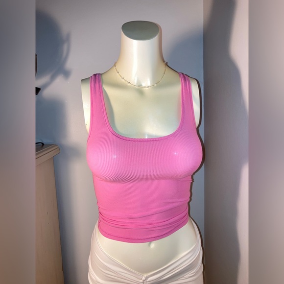 RARE Skims Bubblegum Pink Ribbed Tank Top Size 4X NWT bubble gum 4XL kim k - Picture 4 of 9